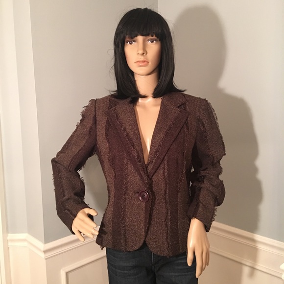 Brown blazer jacket - Picture 1 of 7